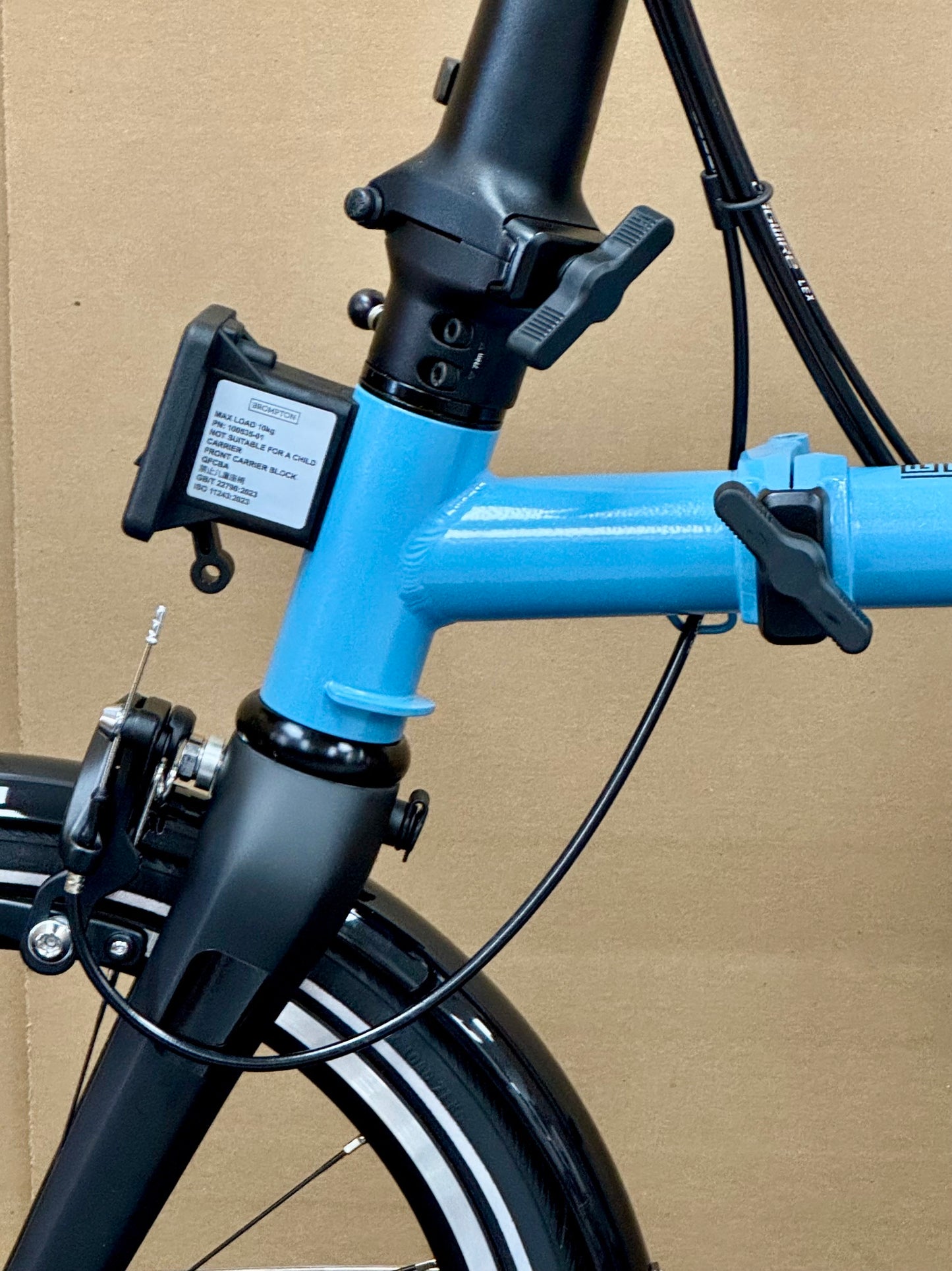 Brompton P Line 12-Speed Mid-HB Cloud Metallic w/Roller Rack