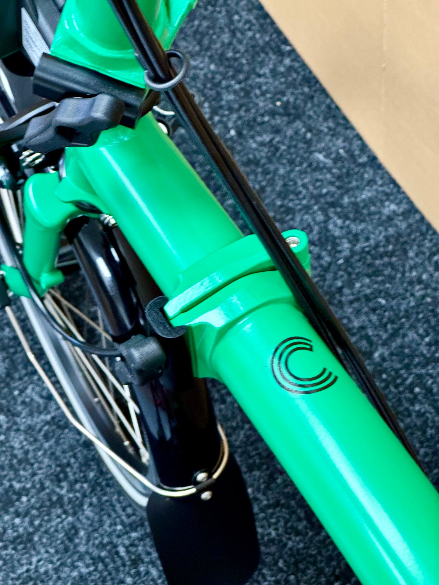 Brompton C Line 12-Speed Mid-HB Palm Green w/Roller Rack