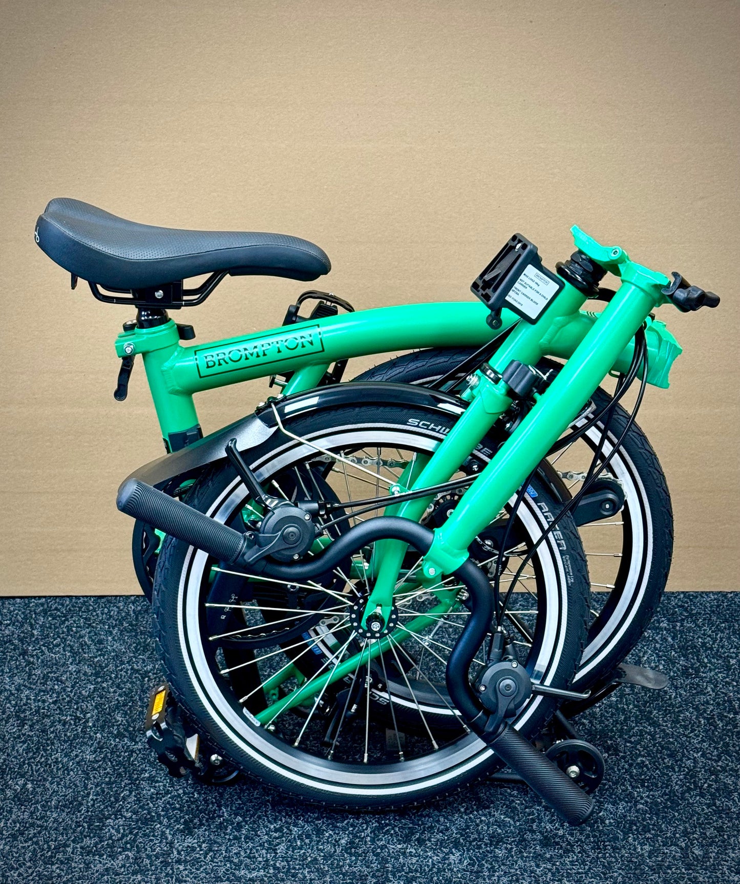 Brompton C Line 12-Speed Mid-HB Palm Green w/Roller Rack