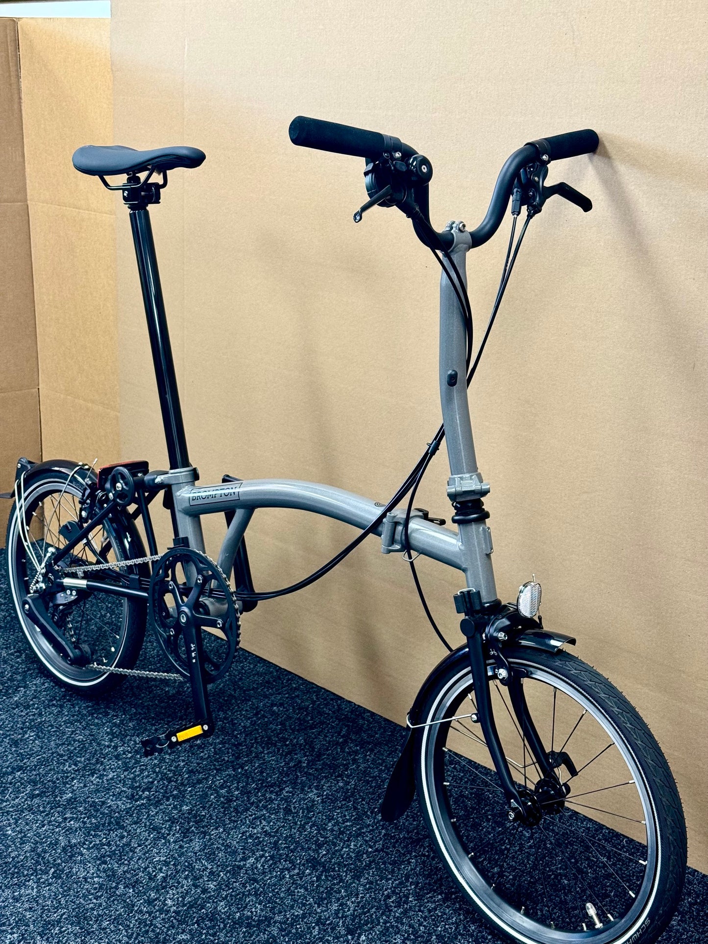 Brompton Pre-Owned P Line 12-Speed Mid-HB Storm Grey Metallic