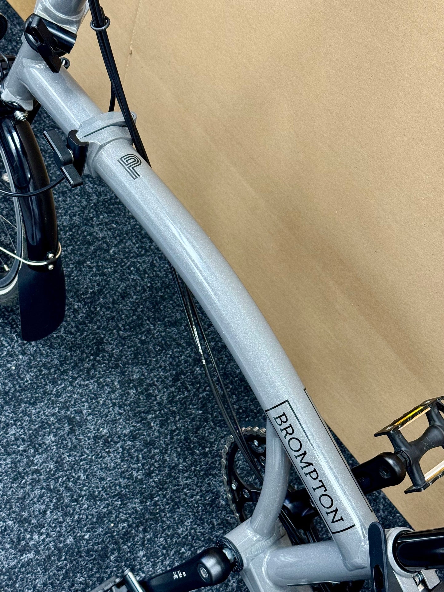 Brompton Pre-Owned P Line 12-Speed Mid-HB Storm Grey Metallic