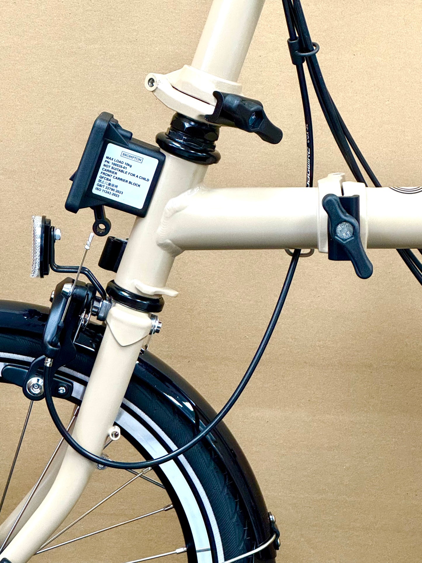 Brompton C Line 12-Speed Mid-HB Dune Sand w/Roller Rack