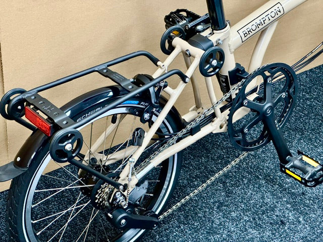 Brompton C Line 12-Speed High-HB Dune Sand w/Roller Rack