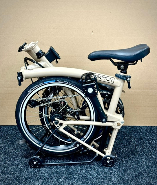Brompton C Line 12-Speed High-HB Dune Sand w/Roller Rack