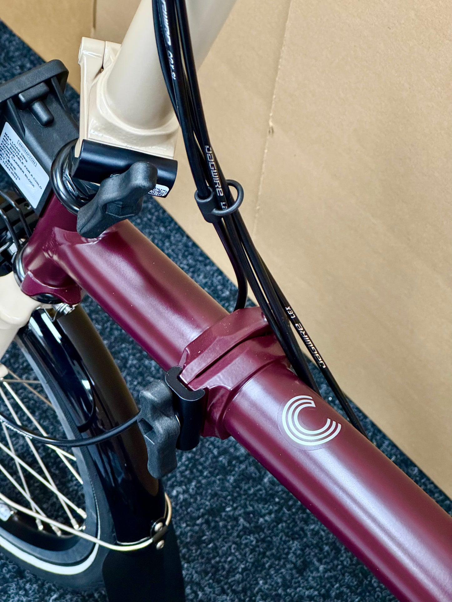 Brompton C Line 12-Speed High-HB Plum/Dune w/Roller Rack